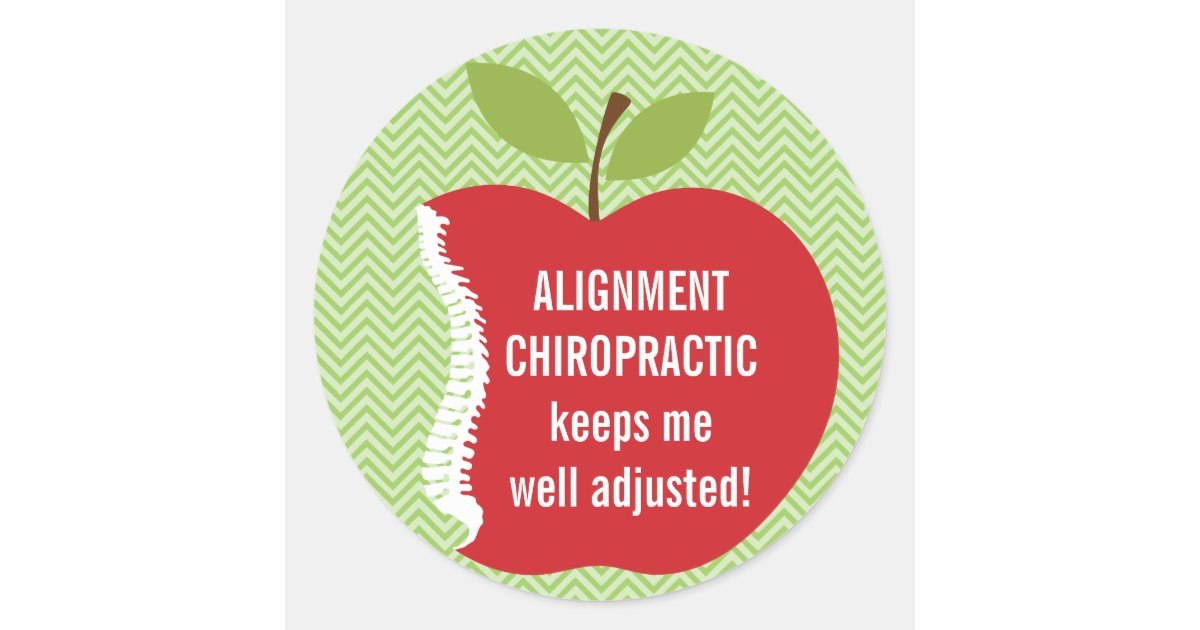 Custom Text (Apple) Chiropractic Stickers Zazzle