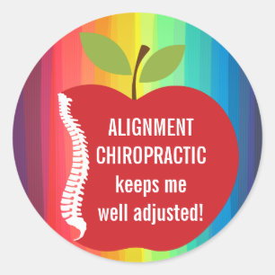 Custom Text (Apple) Chiropractic Stickers