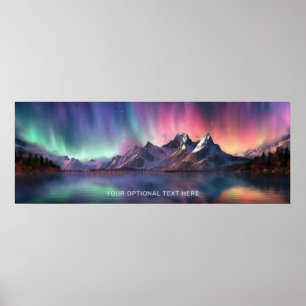 Custom Text Aurora Borealis Poster