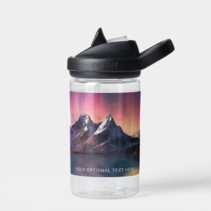 Custom Text Aurora Borealis Water Bottle