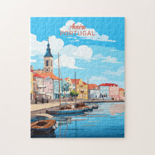 Custom Text Aveiro Portugal Jigsaw Puzzle