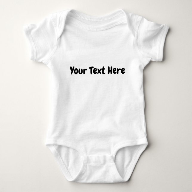 Custom Text  Baby Bodysuit (Front)