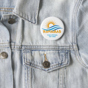 Custom Text Bahamas 6 Cm Round Badge