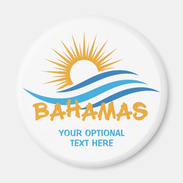 Custom Text Bahamas Magnet (Front)