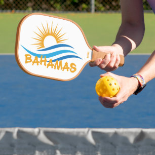 Custom Text Bahamas Pickleball Paddle