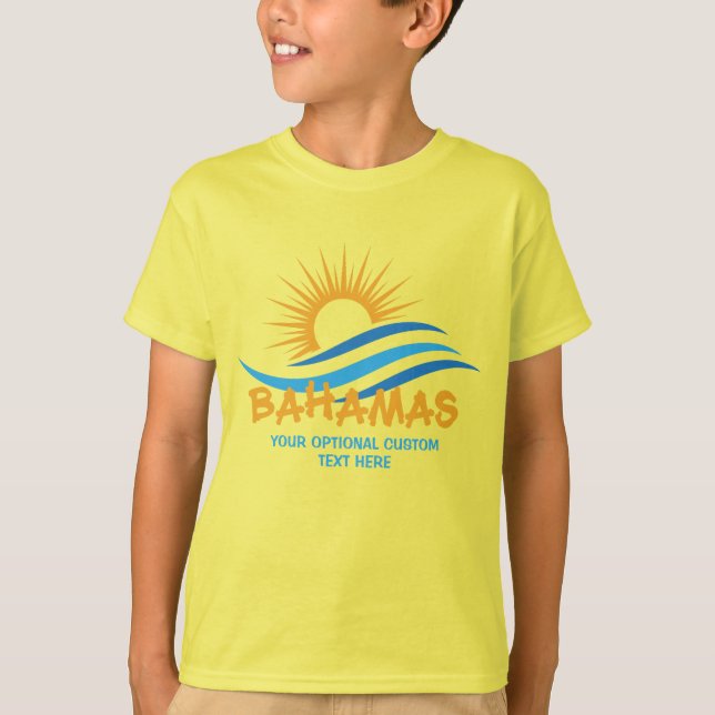Custom Text Bahamas T-Shirt (Front)