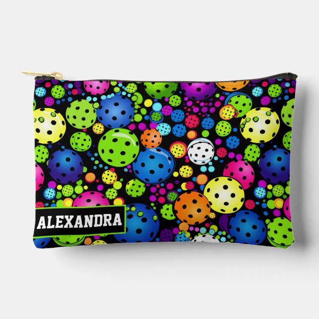 Custom text Ballistic Disco Dink Accessory Pouch (Front)