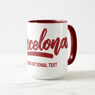Custom Text Barcelona Mug