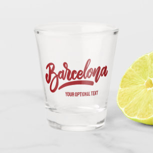 Custom Text Barcelona Shot Glass