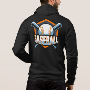 Custom Text Baseball Hoodie