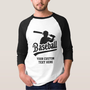 Custom Text Baseball T-Shirt
