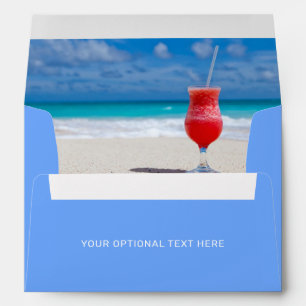 Custom Text Beach Coctail Envelope