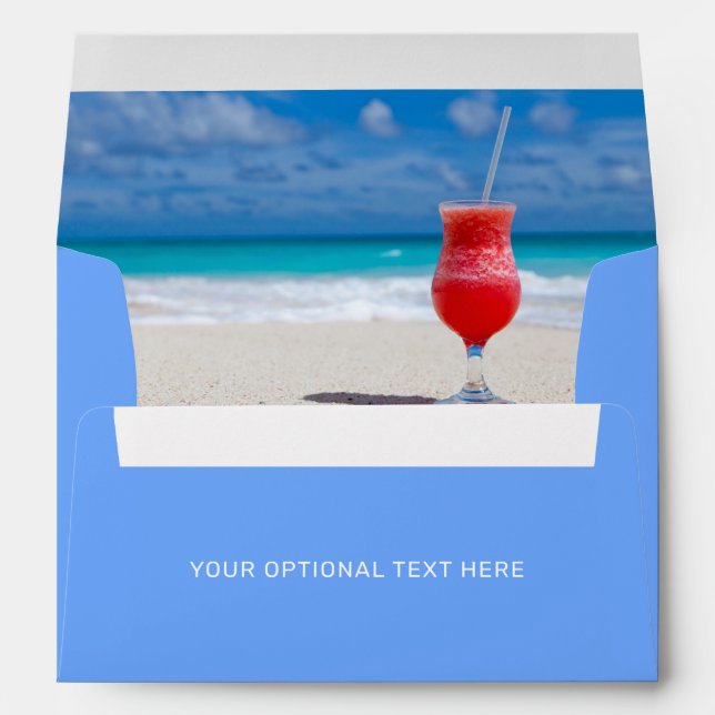 Custom Text Beach Coctail Envelope (Back (Bottom))