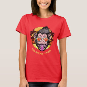 Custom text Beach Monkey clothing T-Shirt