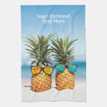 Custom Text Beach Pineapples
