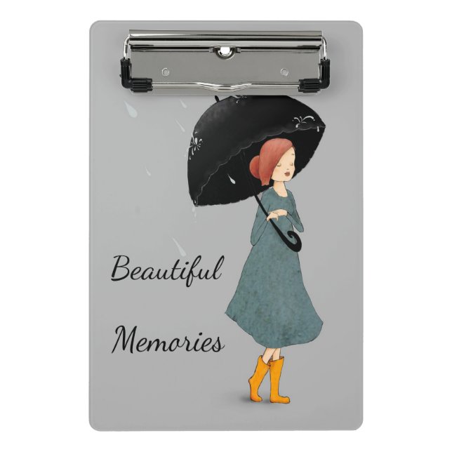 Custom text beautiful memories cute gift for her  mini clipboard (Front)