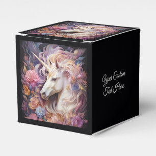 Custom Text Beautiful Unicorn Favour Box