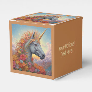Custom Text Beautiful Unicorn Favour Box