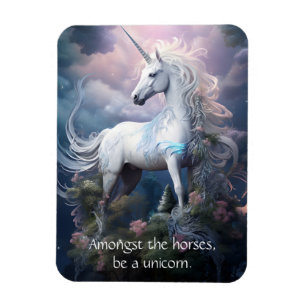 Custom Text Beautiful Unicorn Magnet