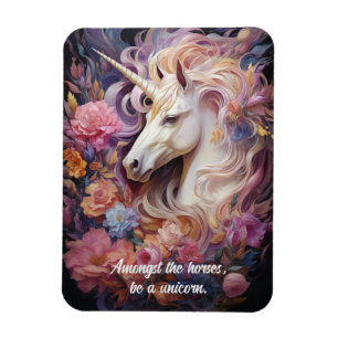 Custom Text Beautiful Unicorn Magnet