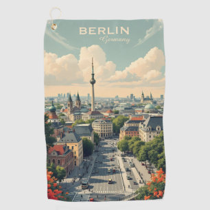 Custom Text Berlin, Germany Golf Towel