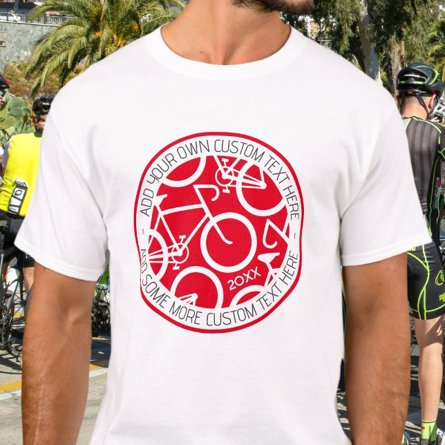 Custom Text Bicycle Red T-Shirt (Creator Uploaded)