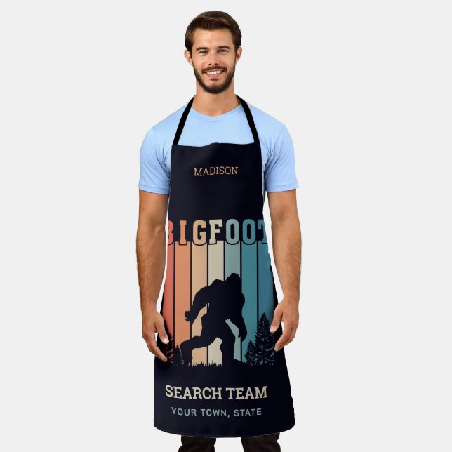 Custom Text Bigfoot Apron (Worn)