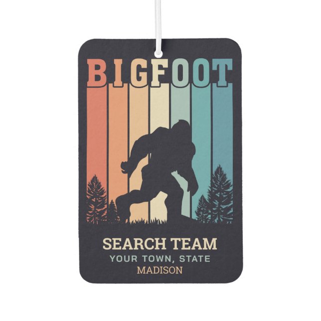 Custom Text Bigfoot Car Air Freshener (Front)