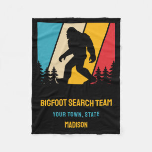 Custom Text Bigfoot Fleece Blanket