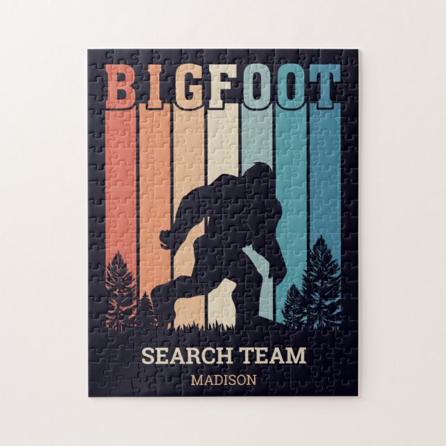 Custom Text Bigfoot Jigsaw Puzzle (Vertical)