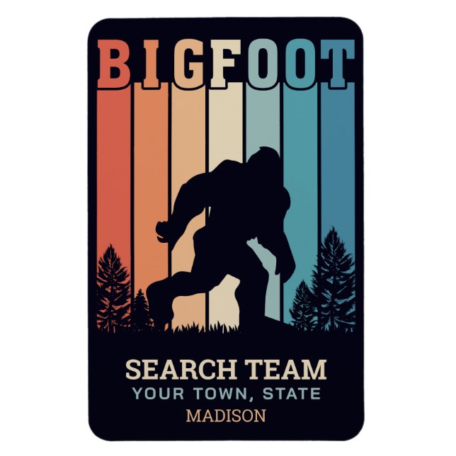 Custom Text Bigfoot Magnet (Vertical)