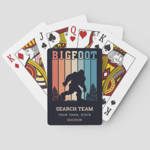 Custom Text Bigfoot Playing Cards