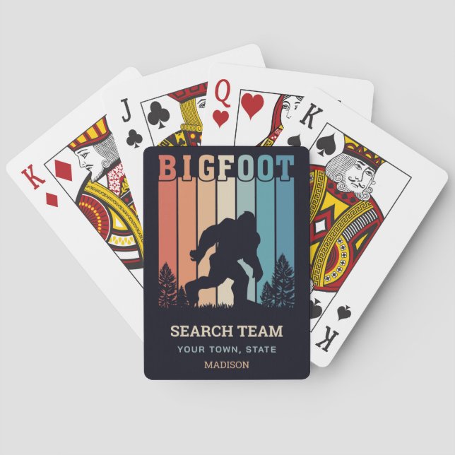 Custom Text Bigfoot Playing Cards (Back)
