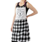 Custom Text, Black and White Buffalo Plaid Kitchen