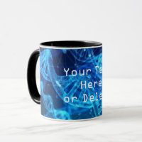 Custom Text Blue Double Helix DNA Strand Science