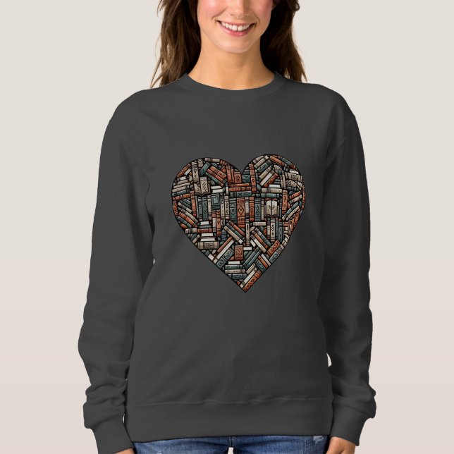 Custom Text Book Lover's Sweatshirt (Front)
