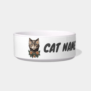 Custom Text Bowl for Cat Pet Bowl 