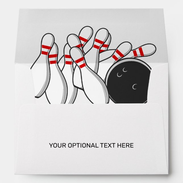 Custom Text Bowling Envelope (Back (Bottom))