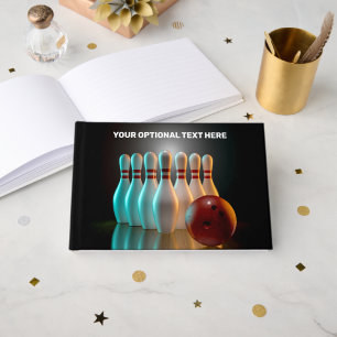 Custom Text Bowling Guest Book
