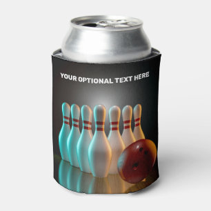 Custom Text Bowling Strike Can Cooler