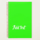 Custom text bright green plain
