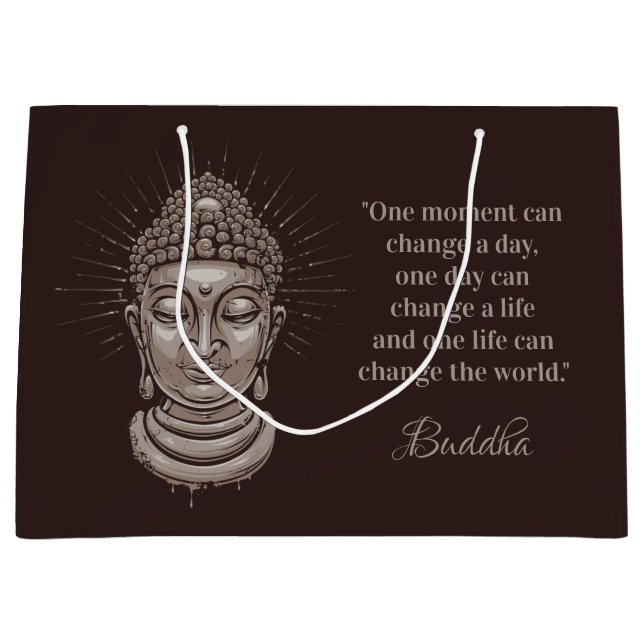 Custom text Buddha Quote gift bag (Front)