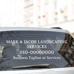 Custom Text Business Display Services Car Truck Window Cling
