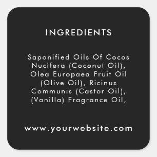 Custom Text Business Package Ingredient Labels