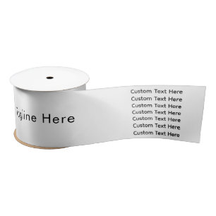 Custom Text Business Satin Ribbon Branding Design