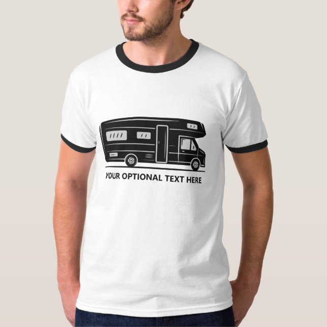 Custom text Camper Van shirts & jackets (Front)