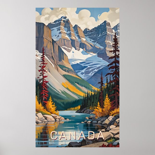 Custom Text Canada Travel Poster (Front)