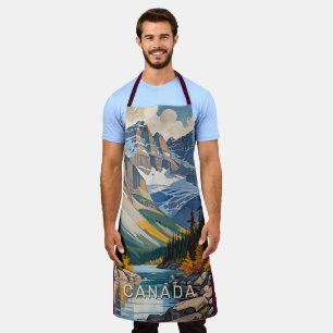 Custom Text Canada Travel Poster Apron