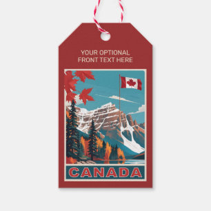 Custom Text Canada Travel Poster Gift Tags