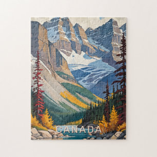 Custom Text Canada Travel Poster Jigsaw Puzzle